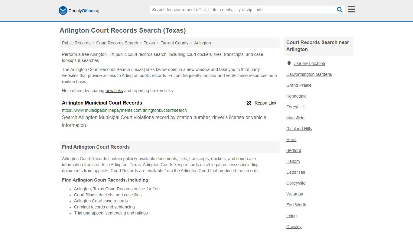 Court Records Search - Arlington, TX (Adoptions, Criminal, Child ...